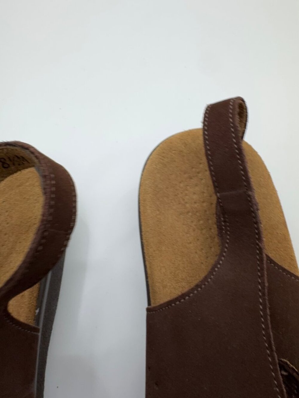 SAS Brown Leather Comfort Adjustable Strappy Sandals Womens Size 8.5 Walking - Picture 12 of 13